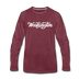 Washington Long Sleeve T-Shirt - Hand Lettered Unisex Washington Long Sleeve Shirt - heather burgundy