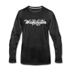 Washington Long Sleeve T-Shirt - Hand Lettered Unisex Washington Long Sleeve Shirt - charcoal gray