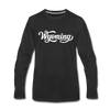 Wyoming Long Sleeve T-Shirt - Hand Lettered Unisex Wyoming Long Sleeve Shirt - black