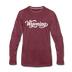 Wyoming Long Sleeve T-Shirt - Hand Lettered Unisex Wyoming Long Sleeve Shirt - heather burgundy