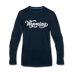 Wyoming Long Sleeve T-Shirt - Hand Lettered Unisex Wyoming Long Sleeve Shirt - deep navy