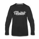 Vermont Long Sleeve T-Shirt - Hand Lettered Unisex Vermont Long Sleeve Shirt - black