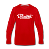 Vermont Long Sleeve T-Shirt - Hand Lettered Unisex Vermont Long Sleeve Shirt - red