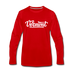 Vermont Long Sleeve T-Shirt - Hand Lettered Unisex Vermont Long Sleeve Shirt - red