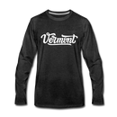 Vermont Long Sleeve T-Shirt - Hand Lettered Unisex Vermont Long Sleeve Shirt - charcoal gray