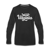 West Virginia Long Sleeve T-Shirt - Hand Lettered Unisex West Virginia Long Sleeve Shirt - black
