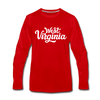 West Virginia Long Sleeve T-Shirt - Hand Lettered Unisex West Virginia Long Sleeve Shirt - red