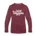 West Virginia Long Sleeve T-Shirt - Hand Lettered Unisex West Virginia Long Sleeve Shirt - heather burgundy