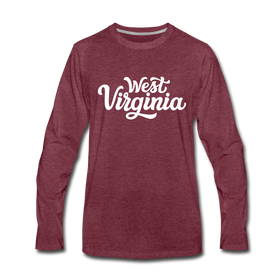 West Virginia Long Sleeve T-Shirt - Hand Lettered Unisex West Virginia Long Sleeve Shirt