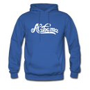 Alabama Hoodie - Hand Lettered Unisex Alabama Hooded Sweatshirt - royal blue