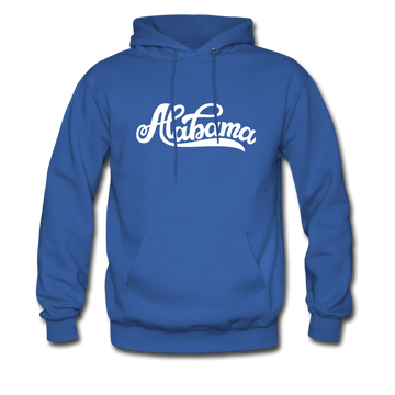 Alabama Hoodie - Hand Lettered Unisex Alabama Hooded Sweatshirt - royal blue