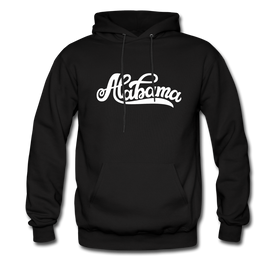 Alabama Hoodie - Hand Lettered Unisex Alabama Hooded Sweatshirt - black