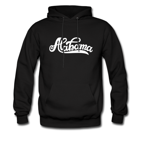 Alabama Hoodie - Hand Lettered Unisex Alabama Hooded Sweatshirt - black