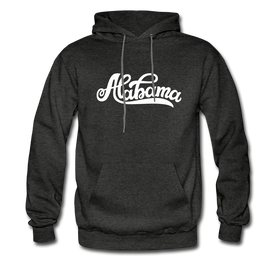 Alabama Hoodie - Hand Lettered Unisex Alabama Hooded Sweatshirt - charcoal gray