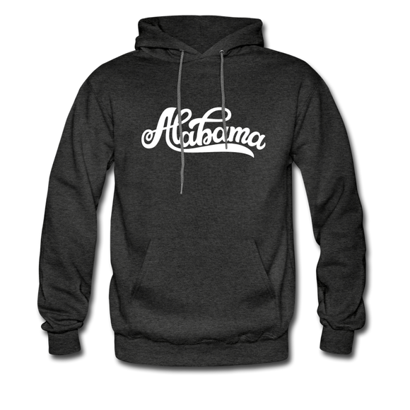 Alabama Hoodie - Hand Lettered Unisex Alabama Hooded Sweatshirt - charcoal gray