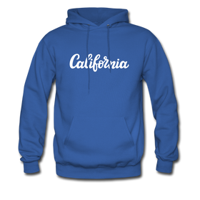 California Hoodie - Hand Lettered Unisex California Hooded Sweatshirt - royal blue