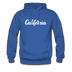 California Hoodie - Hand Lettered Unisex California Hooded Sweatshirt - royal blue