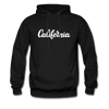 California Hoodie - Hand Lettered Unisex California Hooded Sweatshirt - black