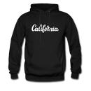 California Hoodie - Hand Lettered Unisex California Hooded Sweatshirt - black