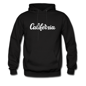 California Hoodie - Hand Lettered Unisex California Hooded Sweatshirt - black
