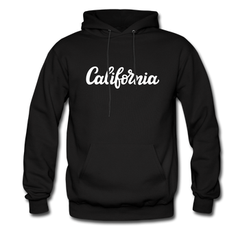 California Hoodie - Hand Lettered Unisex California Hooded Sweatshirt - black