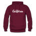California Hoodie - Hand Lettered Unisex California Hooded Sweatshirt - burgundy