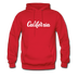 California Hoodie - Hand Lettered Unisex California Hooded Sweatshirt - red