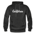 California Hoodie - Hand Lettered Unisex California Hooded Sweatshirt - charcoal gray