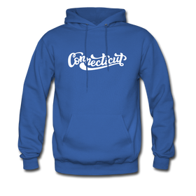 Connecticut Hoodie - Hand Lettered Unisex Connecticut Hooded Sweatshirt - royal blue