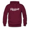 Connecticut Hoodie - Hand Lettered Unisex Connecticut Hooded Sweatshirt - burgundy