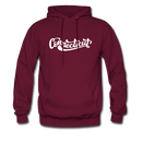 Connecticut Hoodie - Hand Lettered Unisex Connecticut Hooded Sweatshirt - burgundy