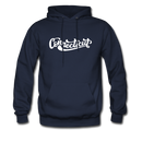 Connecticut Hoodie - Hand Lettered Unisex Connecticut Hooded Sweatshirt - navy