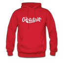 Connecticut Hoodie - Hand Lettered Unisex Connecticut Hooded Sweatshirt - red