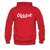 Connecticut Hoodie - Hand Lettered Unisex Connecticut Hooded Sweatshirt - red