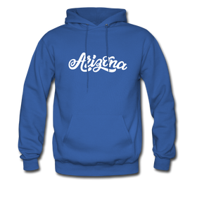 Arizona Hoodie - Hand Lettered Unisex Arizona Hooded Sweatshirt - royal blue