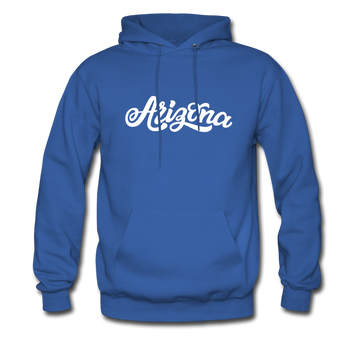 Arizona Hoodie - Hand Lettered Unisex Arizona Hooded Sweatshirt - royal blue