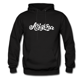 Arizona Hoodie - Hand Lettered Unisex Arizona Hooded Sweatshirt - black
