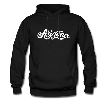 Arizona Hoodie - Hand Lettered Unisex Arizona Hooded Sweatshirt - black