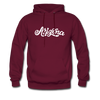 Arizona Hoodie - Hand Lettered Unisex Arizona Hooded Sweatshirt - burgundy