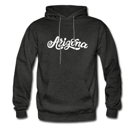 Arizona Hoodie - Hand Lettered Unisex Arizona Hooded Sweatshirt - charcoal gray