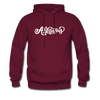 Arkansas Hoodie - Hand Lettered Unisex Arkansas Hooded Sweatshirt - burgundy