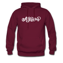 Arkansas Hoodie - Hand Lettered Unisex Arkansas Hooded Sweatshirt - burgundy