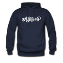 Arkansas Hoodie - Hand Lettered Unisex Arkansas Hooded Sweatshirt - navy