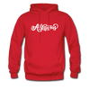 Arkansas Hoodie - Hand Lettered Unisex Arkansas Hooded Sweatshirt - red