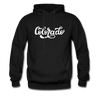Colorado Hoodie - Hand Lettered Unisex Colorado Hooded Sweatshirt - black