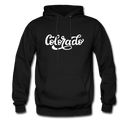 Colorado Hoodie - Hand Lettered Unisex Colorado Hooded Sweatshirt - black