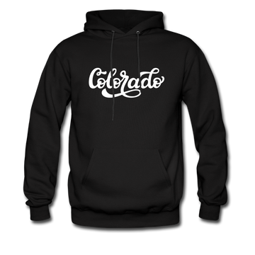 Colorado Hoodie - Hand Lettered Unisex Colorado Hooded Sweatshirt - black