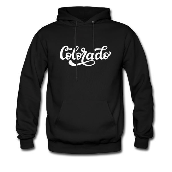 Colorado Hoodie - Hand Lettered Unisex Colorado Hooded Sweatshirt - black
