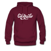 Colorado Hoodie - Hand Lettered Unisex Colorado Hooded Sweatshirt - burgundy
