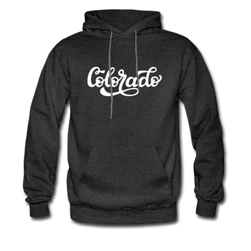 Colorado Hoodie - Hand Lettered Unisex Colorado Hooded Sweatshirt - charcoal gray